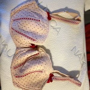 Red Pink lace bra